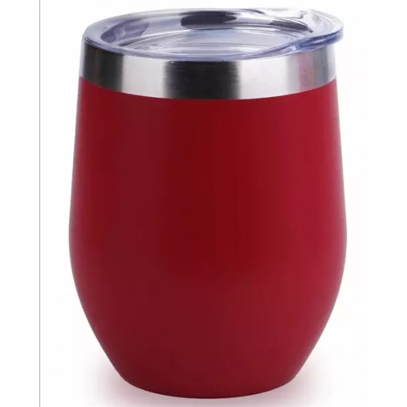 hot sale double wall stainless steel egg shaped vacuum insulated beer tumbler water cup wine tumbler with lid
