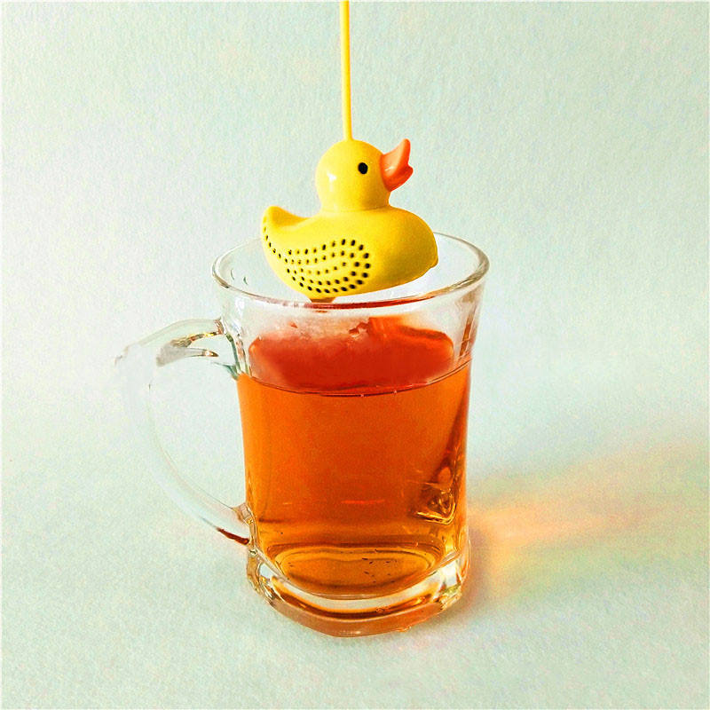 Cute Cartoon Food Grade Reusable Duck Shape Tea Infuser Silicone Tea Strainers Kitchen Accessories Loose Leaf Diffuser Modern 8g