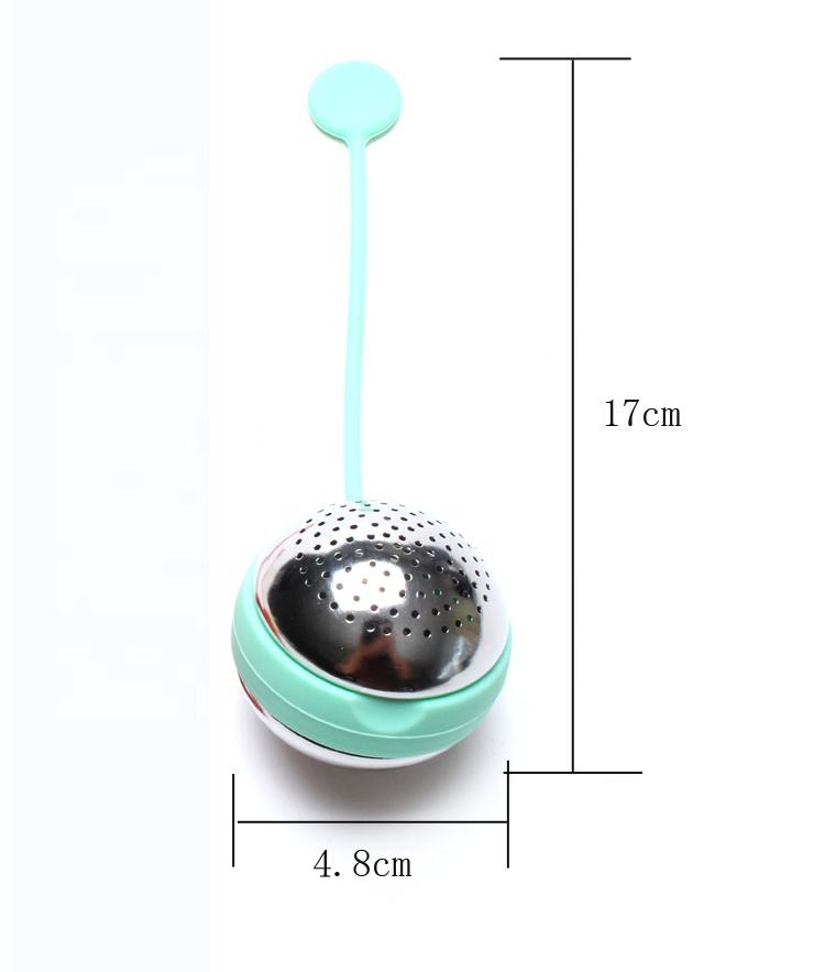 100% Food Grade Loose Leaf Stainless Steel Silicone Tea Ball Filter for Tea Sieve