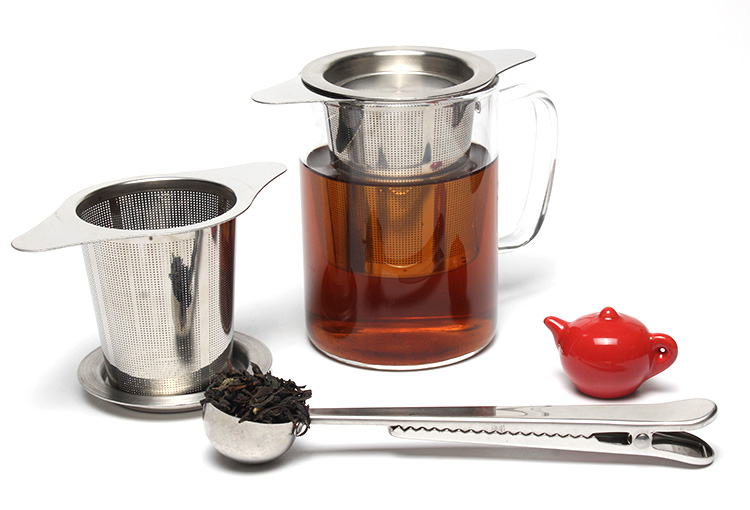 Pack 3 tea infuser set with 304 Stainless Steel Tea Filter with Double Handles for Hanging on Teapots Mugs Cups to steep tea