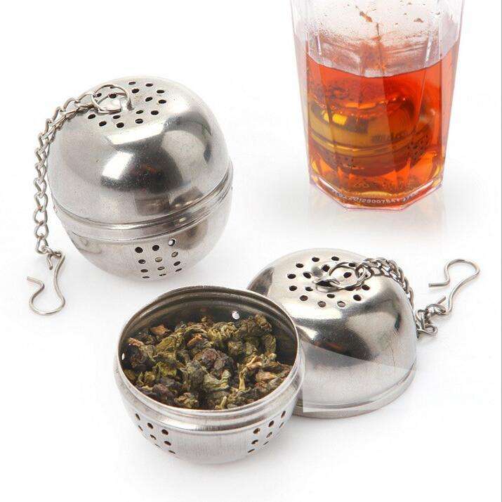 Stainless Steel Tea Infuser Ball Tea Leaf Spice Strainer Mesh Filter Kitchen Accessories Teapot Holder Diffuser