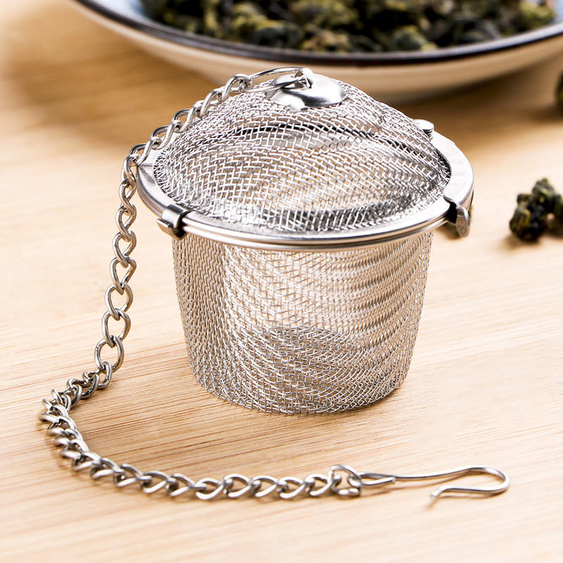 Stainless Steel Tea Strainer Locking Tea Infuser Filter Mesh Tea Ball Seasoning Herb Spices Ball Strainer Kitchen Accessories