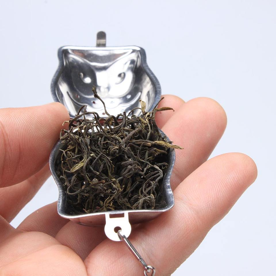 Hot Promotional Owl Animal Shape Green Loose Tea Leaf stainless steel tea Infuser Strainer Wedding Gift