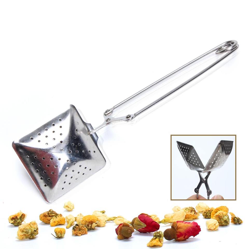 Snap handle Square shape tea infuser stainless steel 18/8 Tea filter Infuser
