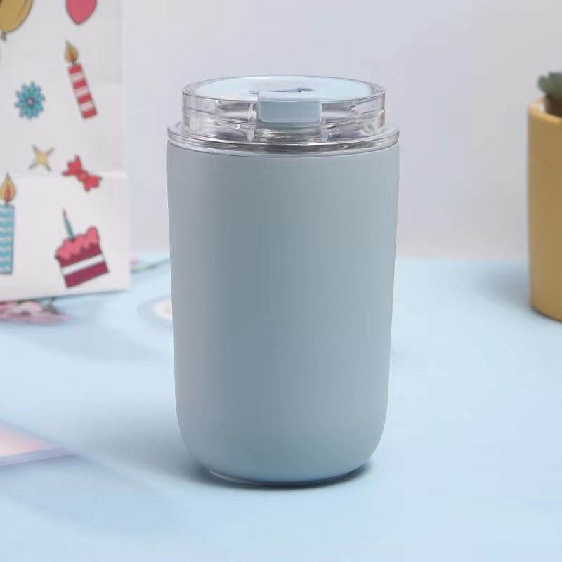 creative new design 304 stainless steel insulated water bottle portable coffee water bottle with straw
