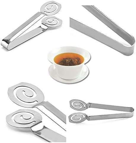 Tea Bag Squeezer Filters Coffee Bag Tong Clamp Tea Strainers Holder Clip for Kitchen Bar Tools