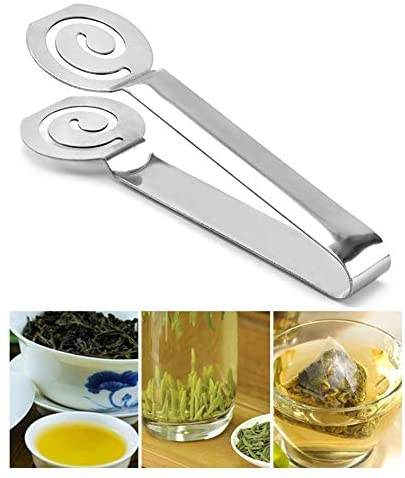 Tea Bag Squeezer Filters Coffee Bag Tong Clamp Tea Strainers Holder Clip for Kitchen Bar Tools