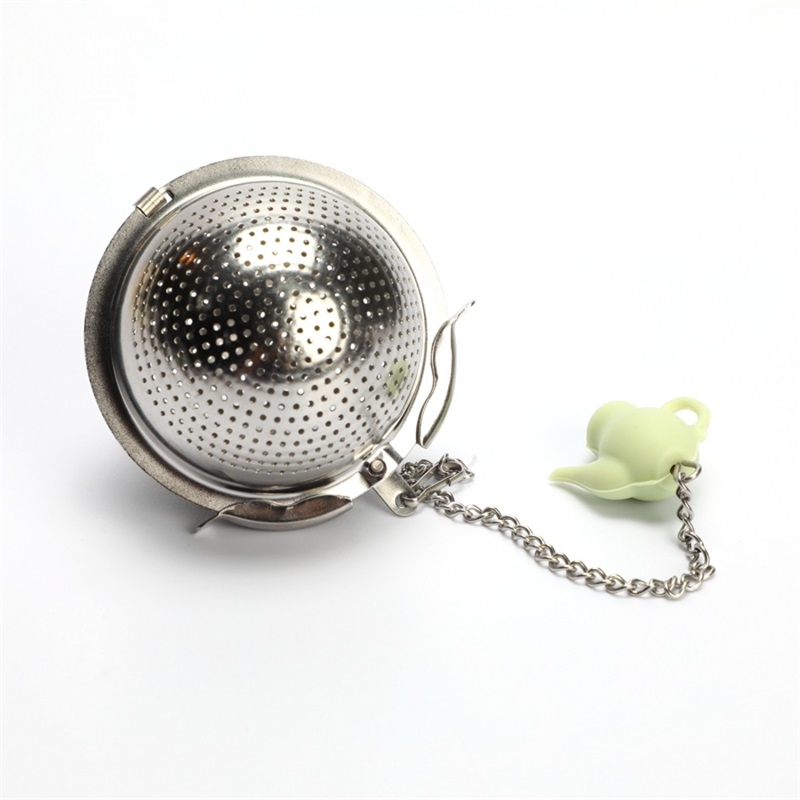 Stainless Steel fine hole tea Infuser Ball With Chain and charm