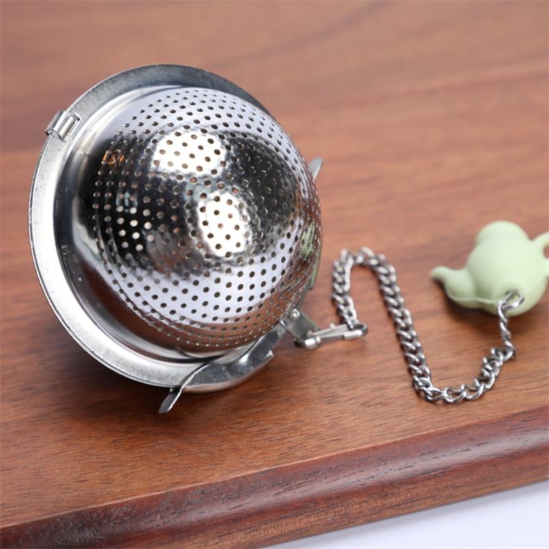 Stainless Steel fine hole tea Infuser Ball With Chain and charm
