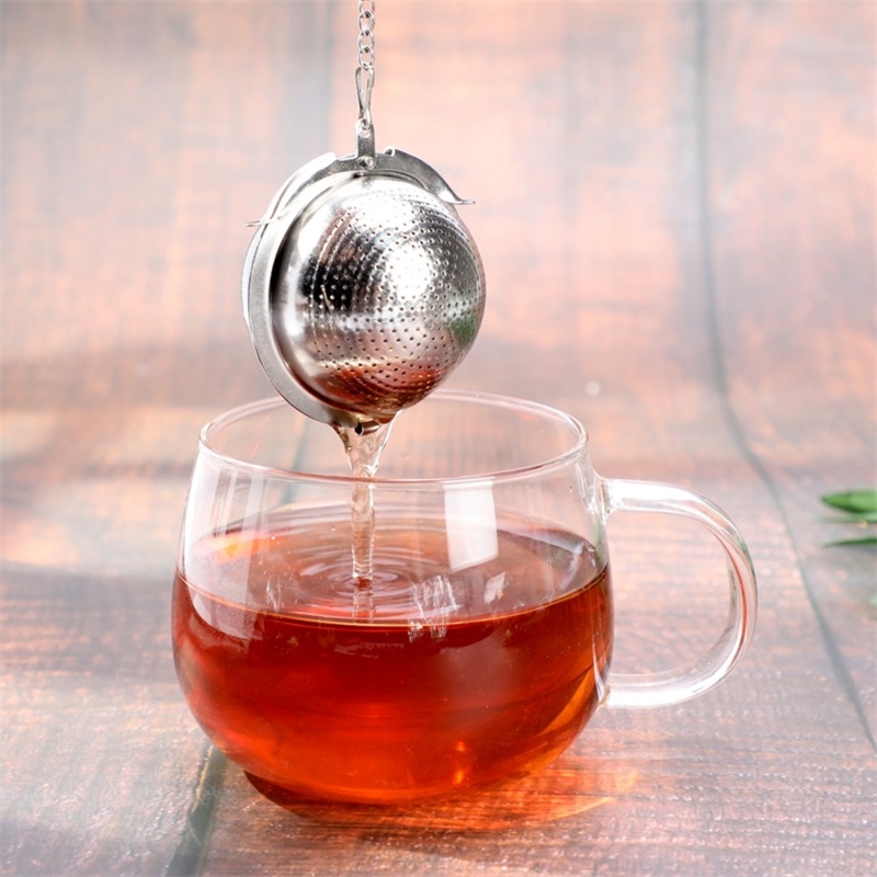 Stainless Steel fine hole tea Infuser Ball With Chain and charm