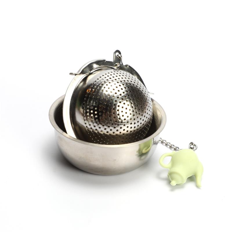 Stainless Steel fine hole tea Infuser Ball With Chain and charm