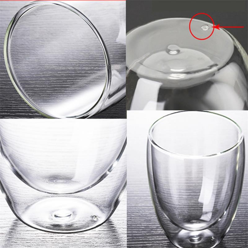 450ml/350ml/250ml High quality doubl wall borosilicate glass tea cup coffee cup