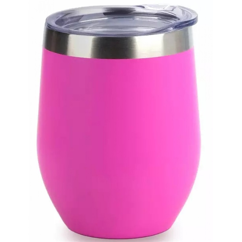 hot sale double wall stainless steel egg shaped vacuum insulated beer tumbler water cup wine tumbler with lid