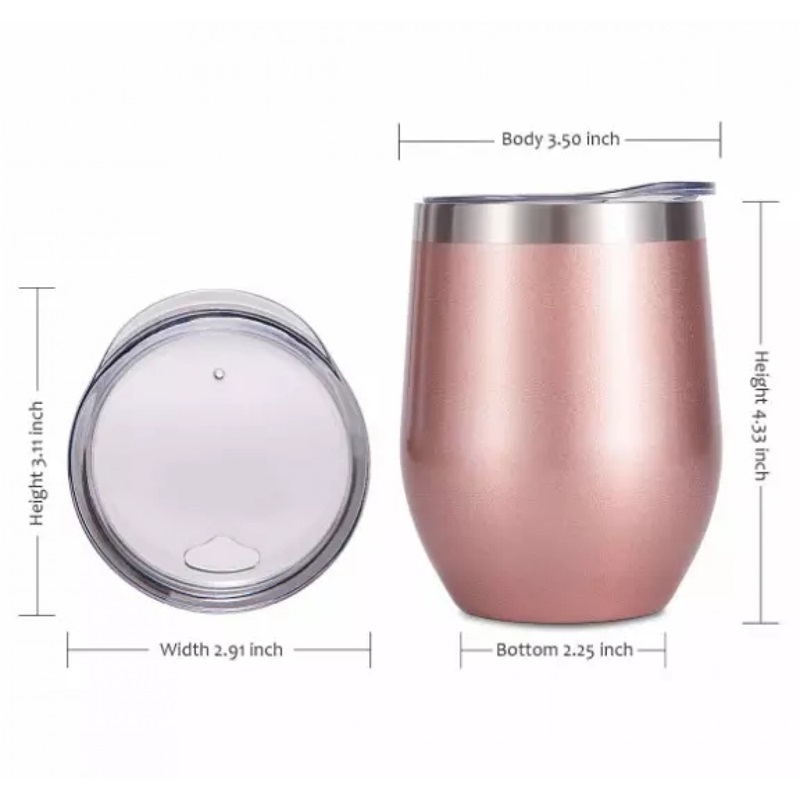 hot sale double wall stainless steel egg shaped vacuum insulated beer tumbler water cup wine tumbler with lid