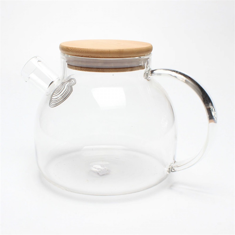 1000ML Borosilicate Glass TeaPot With Bamboo Lid