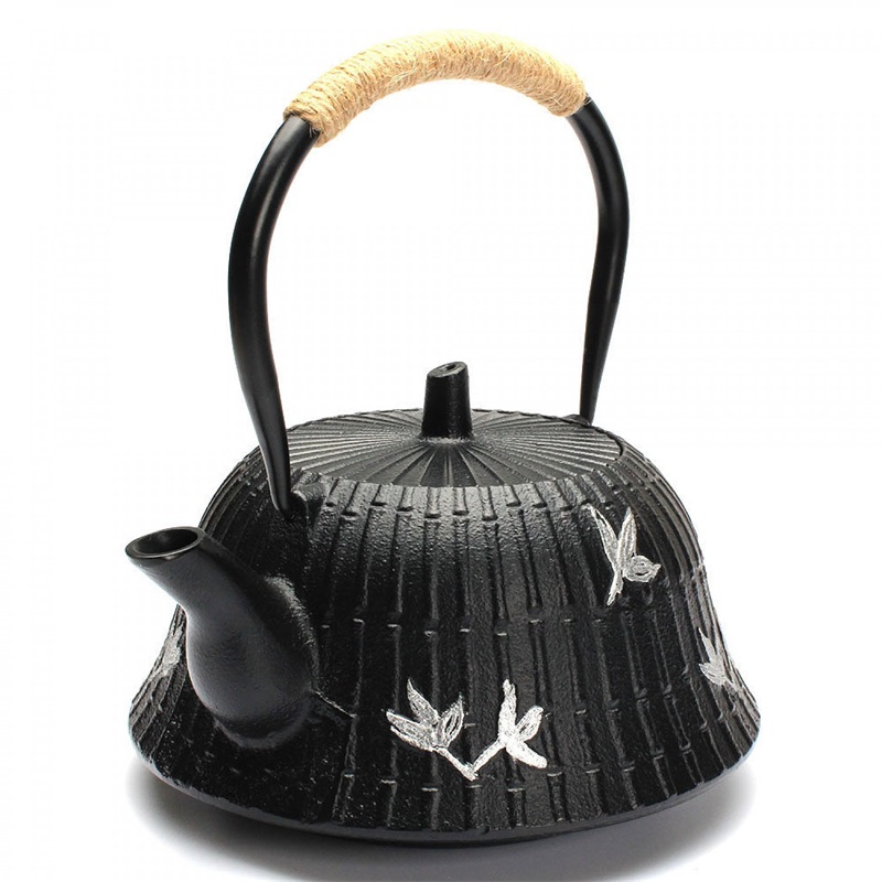 1200ML Cast Iron Tea Pot (Black)
