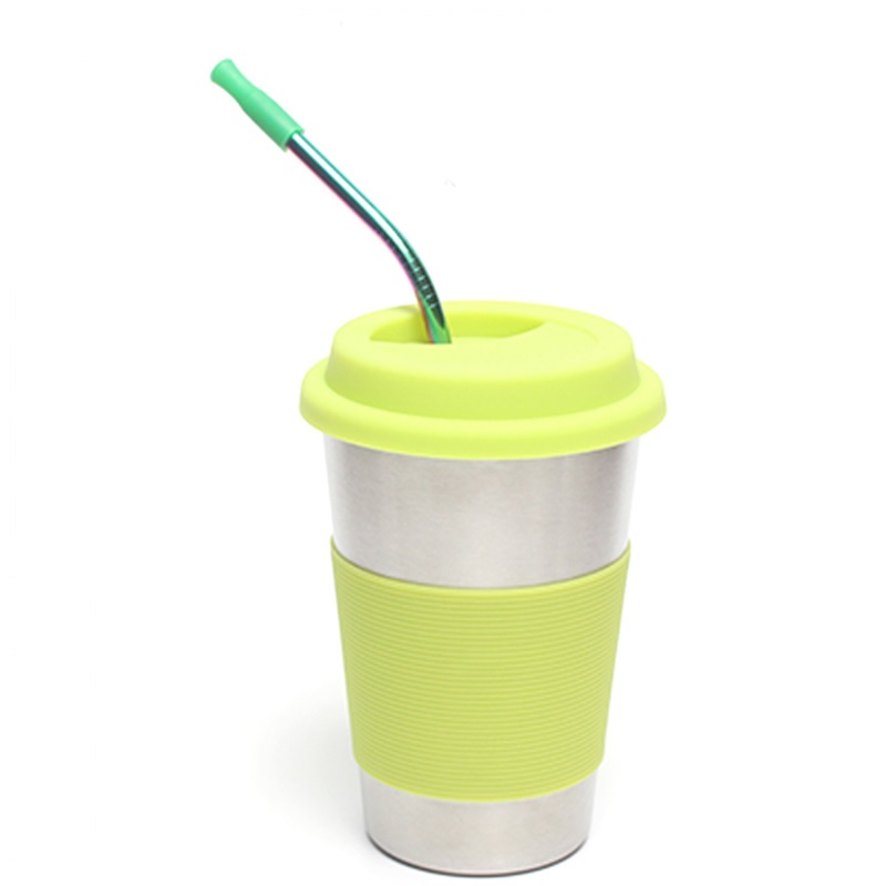 Stainless Steel Cups with Lids and Straws 16oz / 450ml
