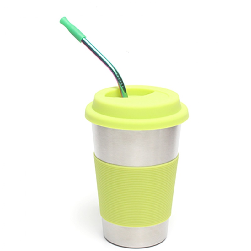 Stainless Steel Cups with Lids and Straws 16oz / 450ml