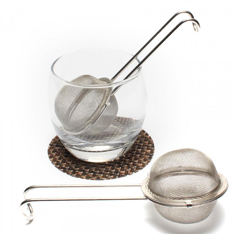 6.5cm Stainless Steel Mesh Tea Ball Loose Leaf Tea Infuser With Wire Handle