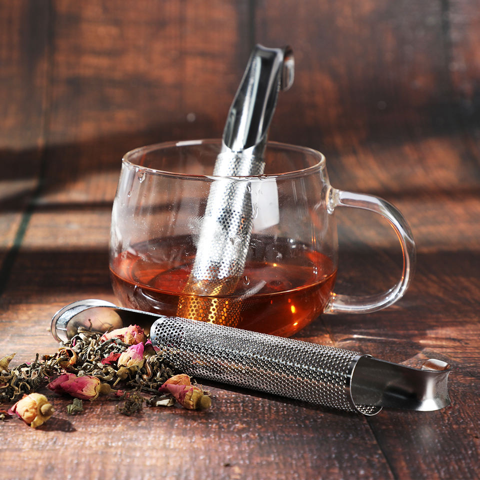 Stainless Steel Flower Tea Stick Infuser Loose Leaf Tea Tube Filter