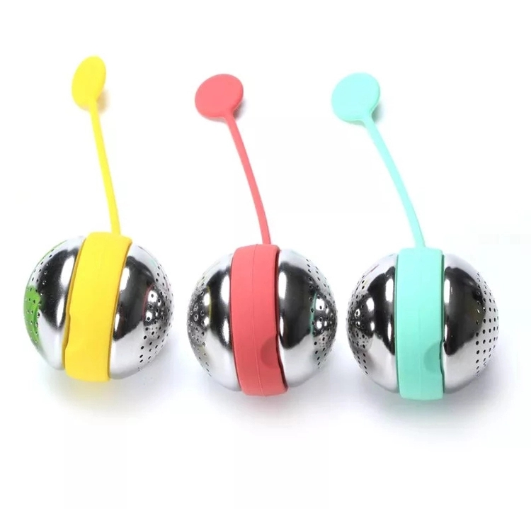 Latest Design Silicone Stainless Steel Tea Ball Strainer Tea Sieve Filter