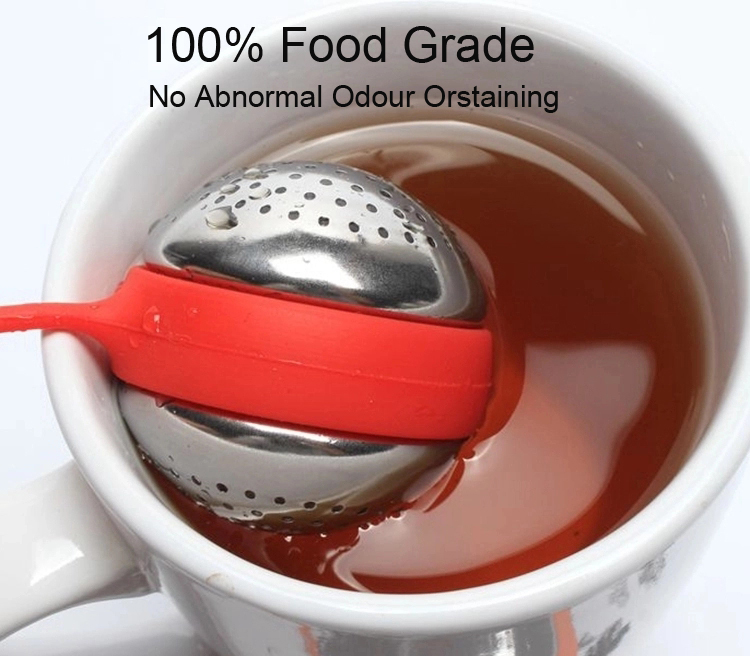 Latest Design Silicone Stainless Steel Tea Ball Strainer Tea Sieve Filter