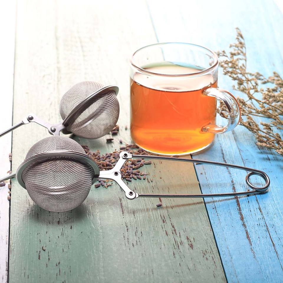 Stainless Steel Mesh Strainer Metal Tea Infuser With Long Handle