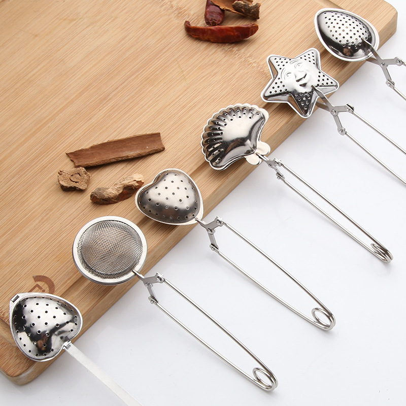 Stainless Steel Mesh Strainer Metal Tea Infuser With Long Handle