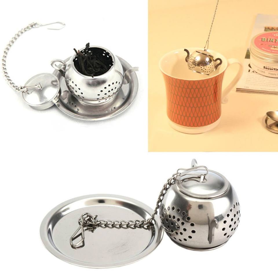 Wholesale Teapot Pot Shape Stainless Steel Leaf Tea Infuser Filter Strainer