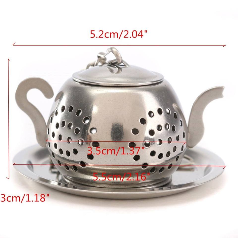 Wholesale Teapot Pot Shape Stainless Steel Leaf Tea Infuser Filter Strainer