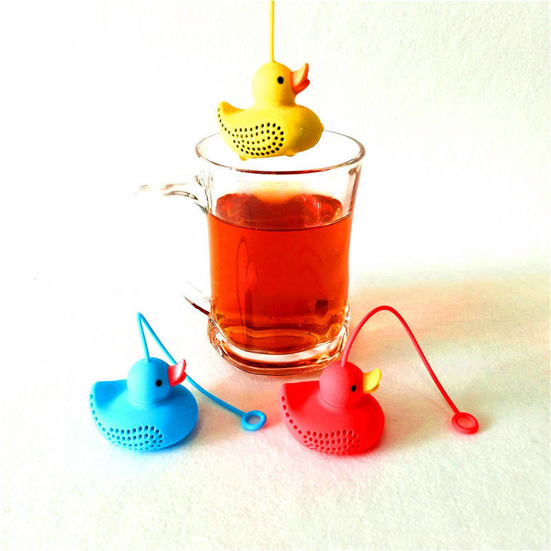 Cute Cartoon Food Grade Reusable Duck Shape Tea Infuser Silicone Tea Strainers Kitchen Accessories Loose Leaf Diffuser Modern 8g