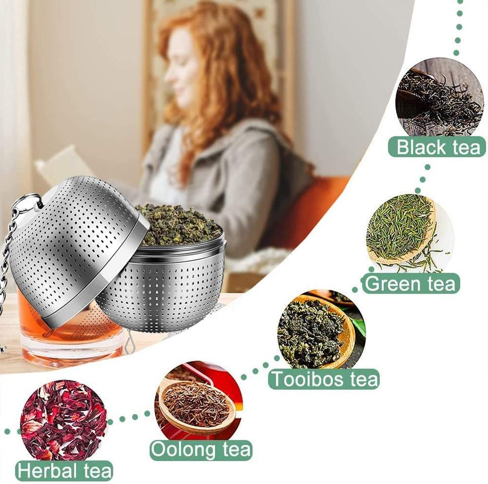 Fine Mesh 304 Stainless Steel Tea Diffuser Infuser Strainers Ball for Loose Leaf Spices