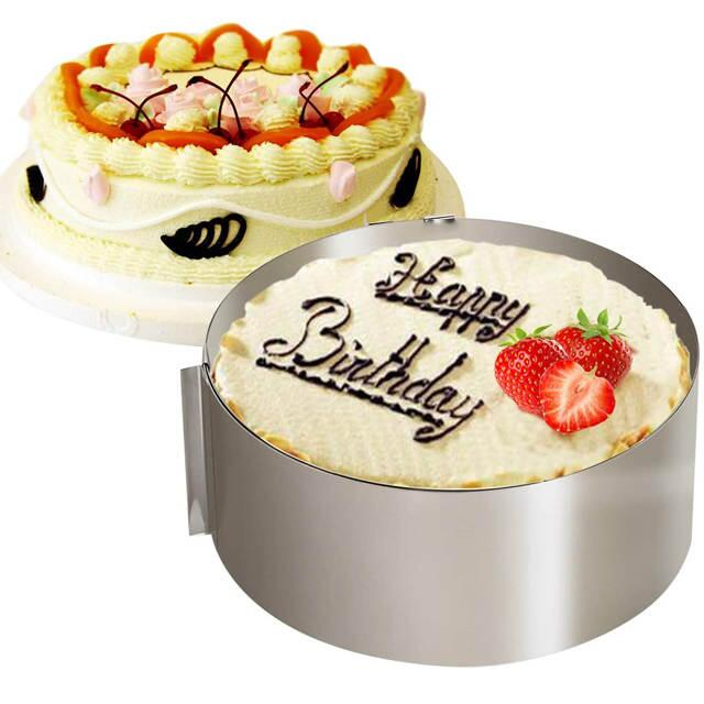 Stainless Steel 6 to12 Inch Adjustable Cake Mousse Mould Baking Cake Decor Mold Ring