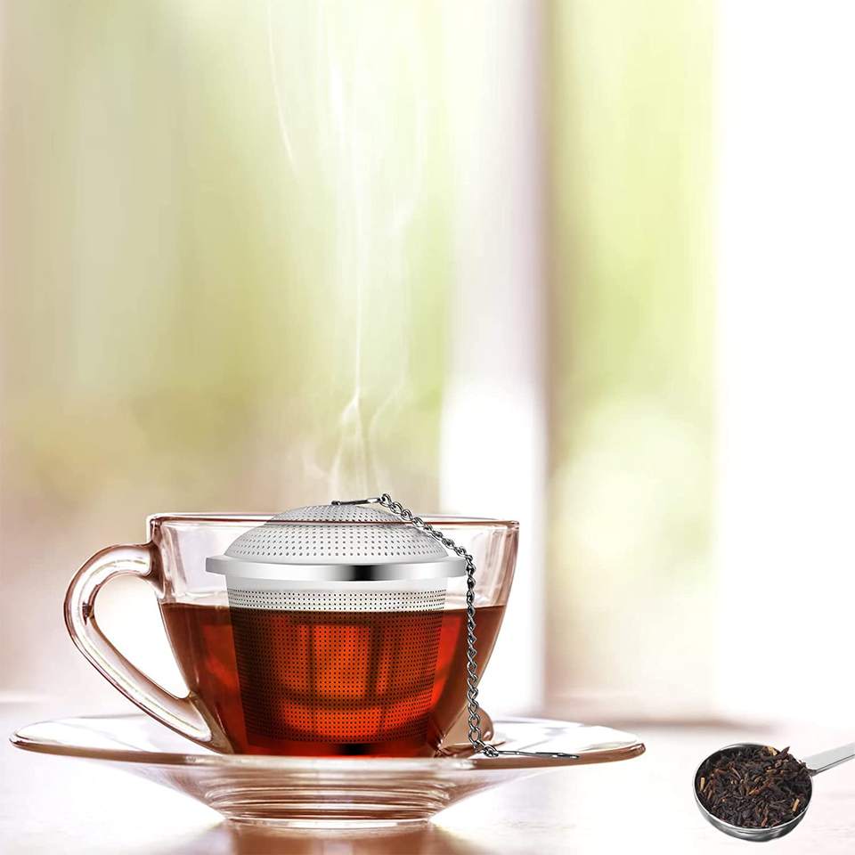 Stainless Steel Tea Balls Loose Leaf Tea Infuser Set Fine Mesh Sieve Tea Strainers with Spoon