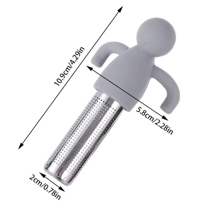 Little Man Shape Silicone Tea Strainer Tea Infuser Filter Tea Cup Decoration Kitchen Accessories&Tools