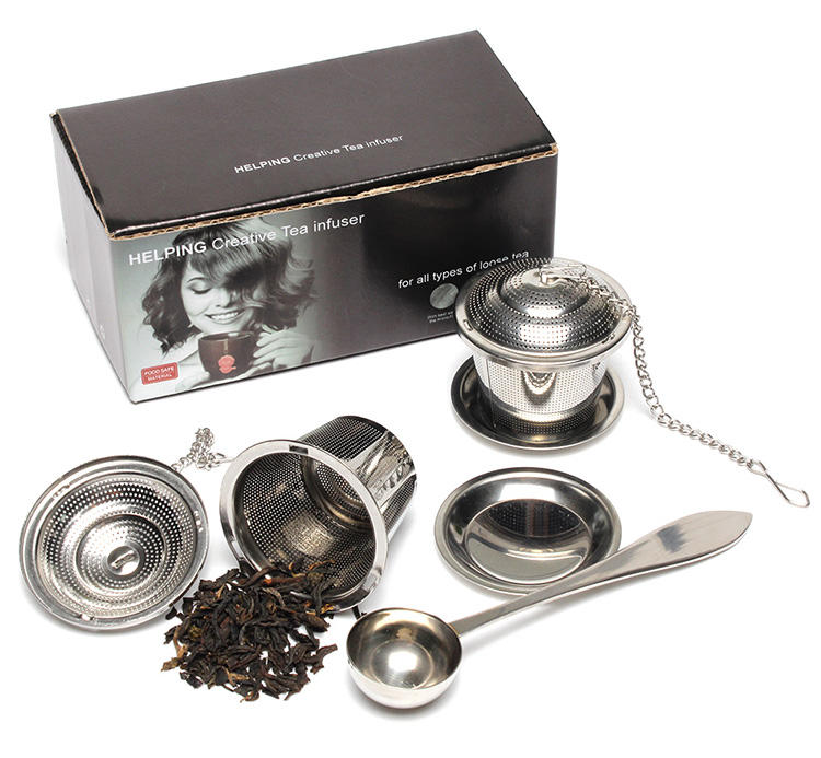 Christmas Gift For Family With Tea Infuser Set Including Two Tea Filters And One Tea Spoon Made By Stainless Steel