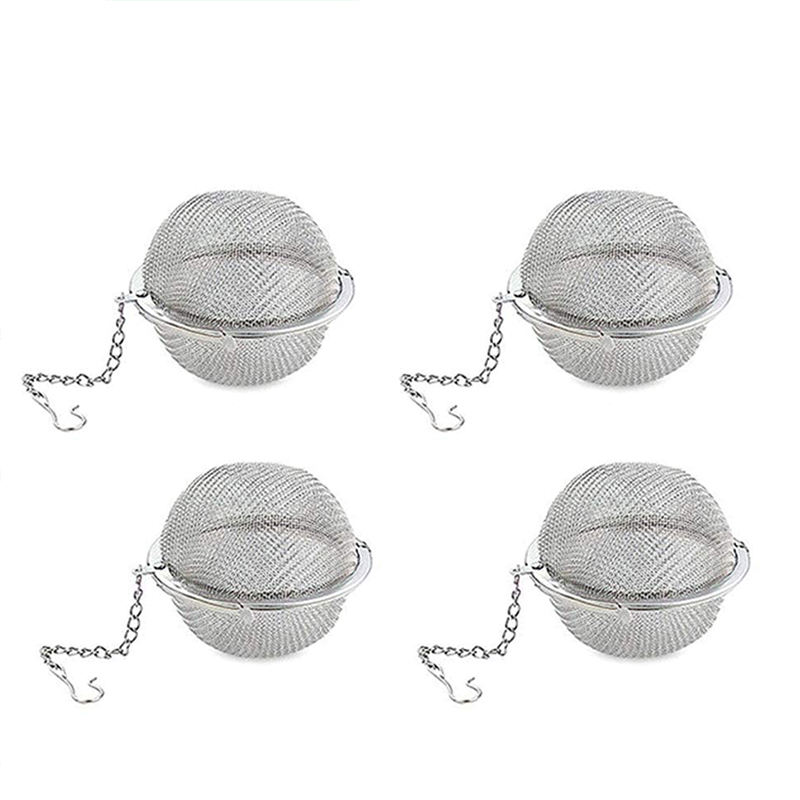Tea Filter Mesh Tea Ball InfuserTea Interval Diffuser with Extended Chain Hook Tea Infuser