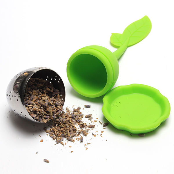 leaf shaped Tea Filters Tea Scoop with Bag Clip Tea Strainers
