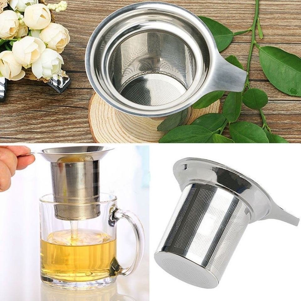 Hot Reusable Loose Tea Stainless Steel Infuser Leaf Filter Mesh Tea Strainer