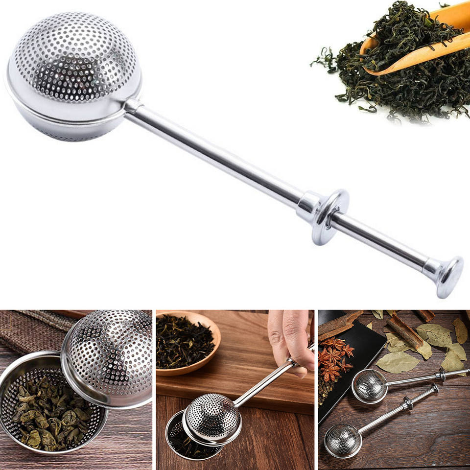 Mesh Tea Strainer Infuser Tea Bag Filter Loose Leaf Tea Strainer Mug Teapot Teaware Filter Stainless Steel Reusable Metal Silver