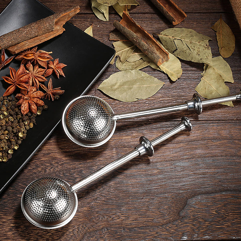 Mesh Tea Strainer Infuser Tea Bag Filter Loose Leaf Tea Strainer Mug Teapot Teaware Filter Stainless Steel Reusable Metal Silver