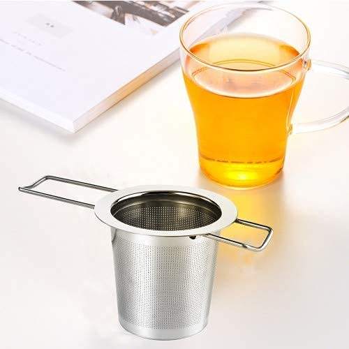 Extra Fine Tea Infuser Stainless Steel Tea Strainer Filter Tea Steeper Diffuser with Long Folding Handles