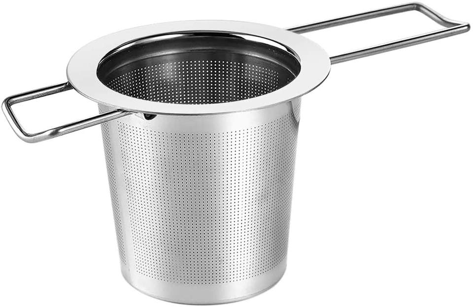 Extra Fine Tea Infuser Stainless Steel Tea Strainer Filter Tea Steeper Diffuser with Long Folding Handles