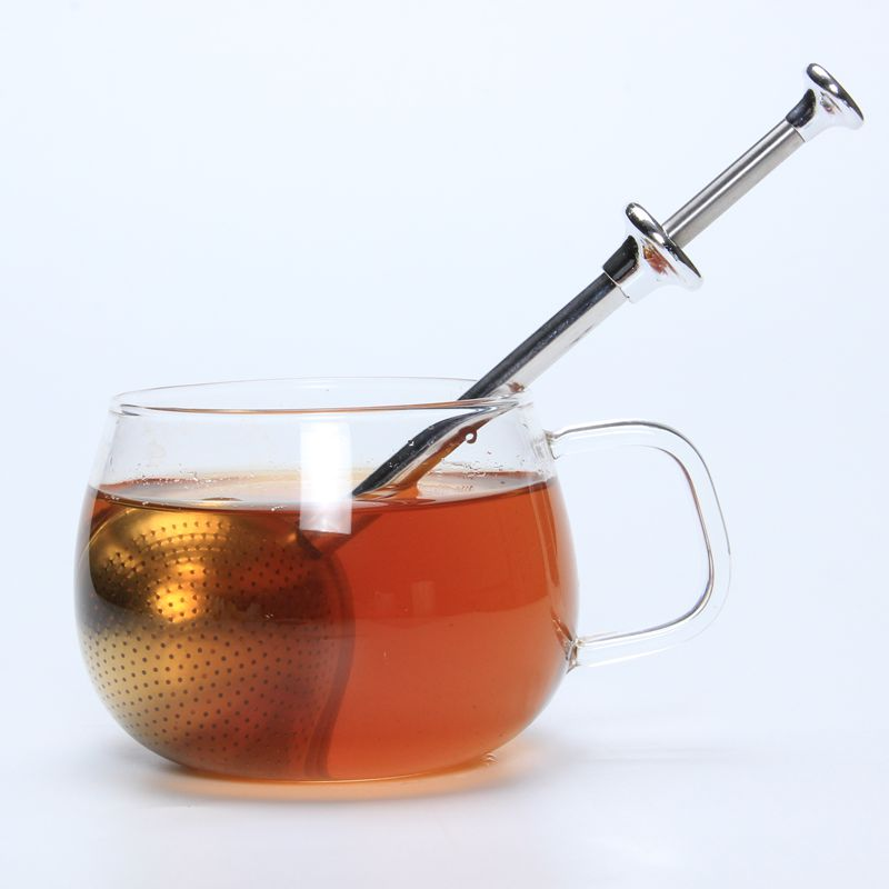 Tea Infuser Stainless Steel Fine Hole Loose Tea Leave Tea Infuser with Spring Handle