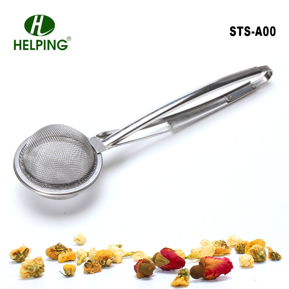 Safe Food Grade 304 Stainless Steel Extra Fine Mesh Tea Ball Tea Strainer With Handle