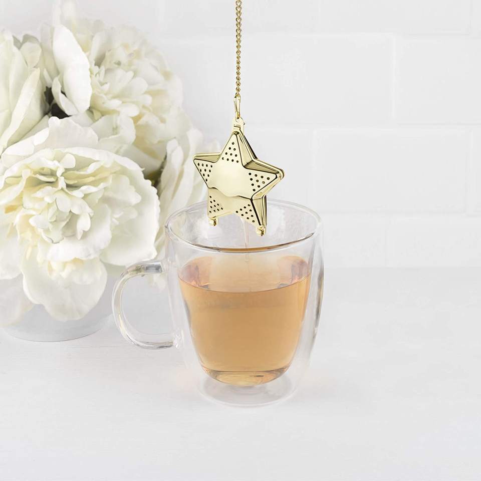 Stainless Steel Gold Star Shaped Tea Ball Coffee & Tea Tools Loose Leaf Infuser