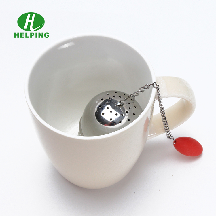 Stainless Steel Egg Shape Loose Leaf Tea Infuser with Chain