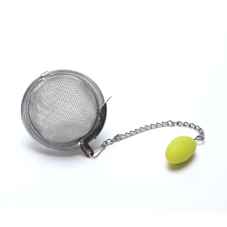 Food grade stainless steel mesh tea ball 4.5cm tea infuser strainer with silicone accessory