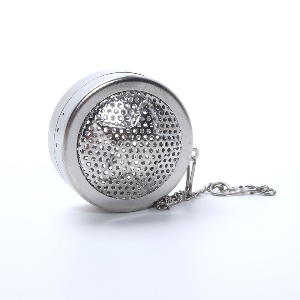 Good Quality Food Grade Stainless Steel Metal Black Leaf Tea Sieve Infuser Gift