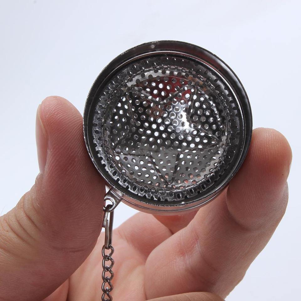 Good Quality Food Grade Stainless Steel Metal Black Leaf Tea Sieve Infuser Gift